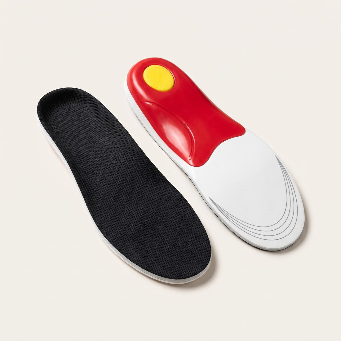 VALVA arch-support insoles, top and underside