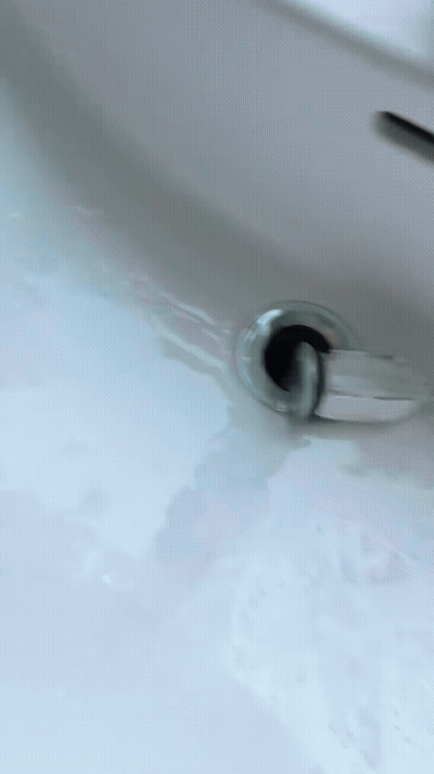 Drop KLARA into the drain