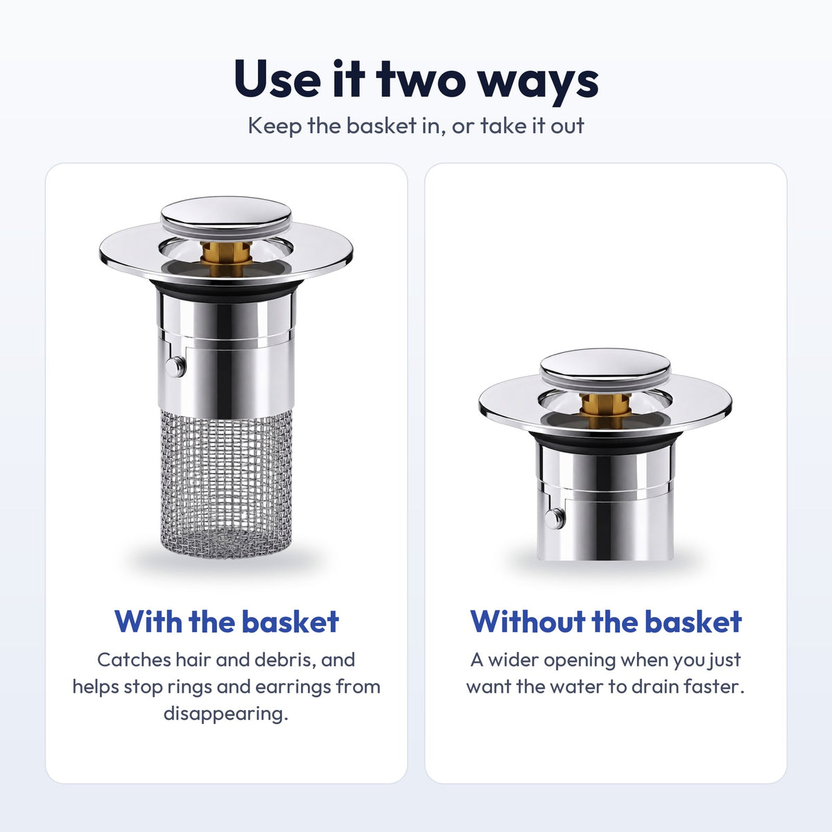 Use KLARA with or without the filter basket
