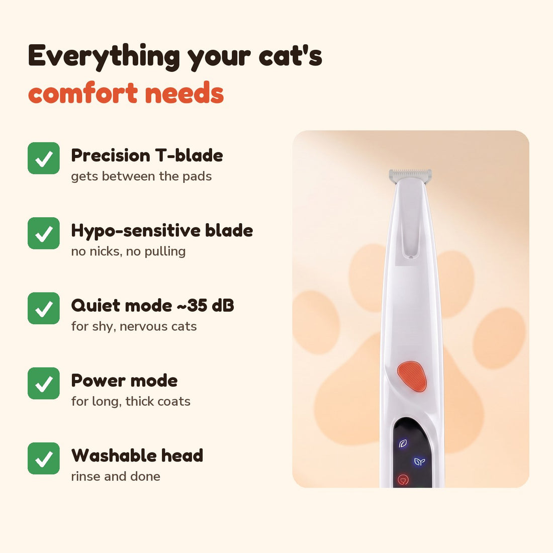 CHICKEN CAT clipper features