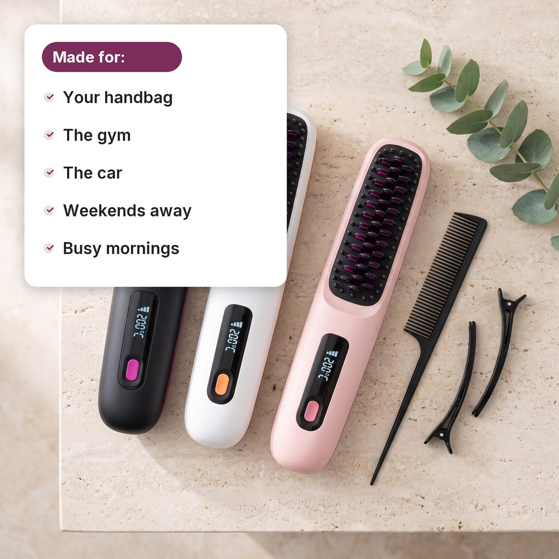 Made for your handbag, the gym, the car, weekends away and busy mornings