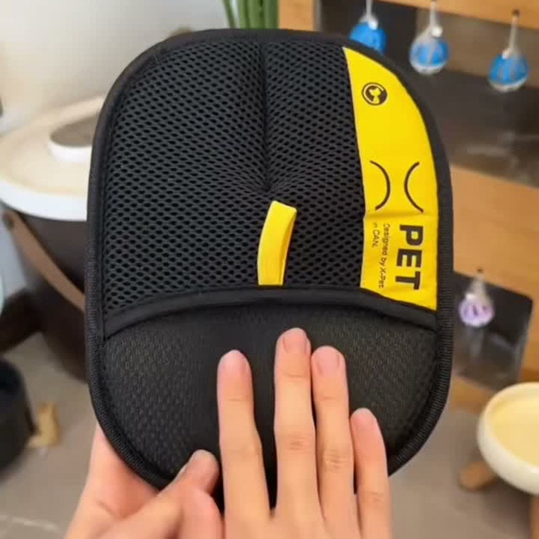 Breathable mesh back, slips on like a mitt
