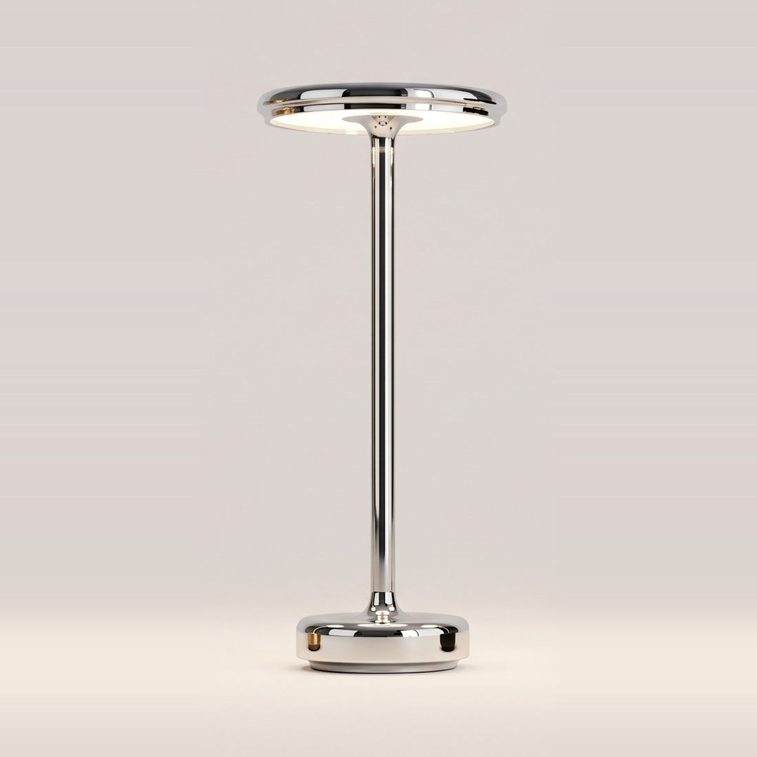 Chrome GLIMMA cordless table lamp