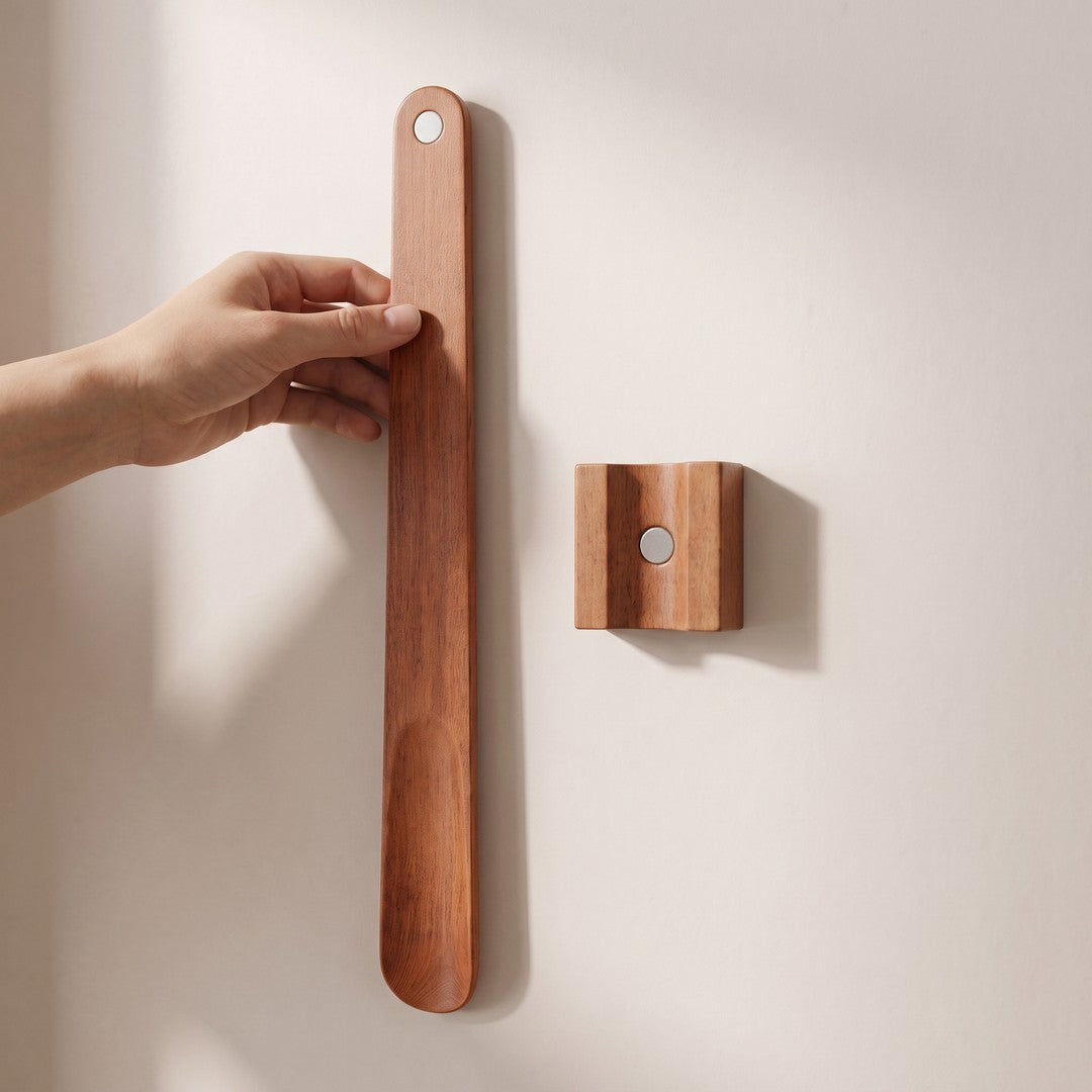 Magnet in the shoehorn and in the wall mount