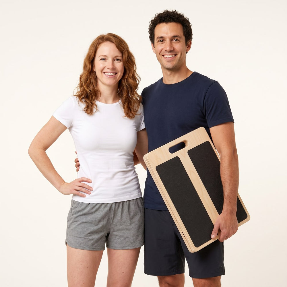 Couple holding the Incline Stretch Board