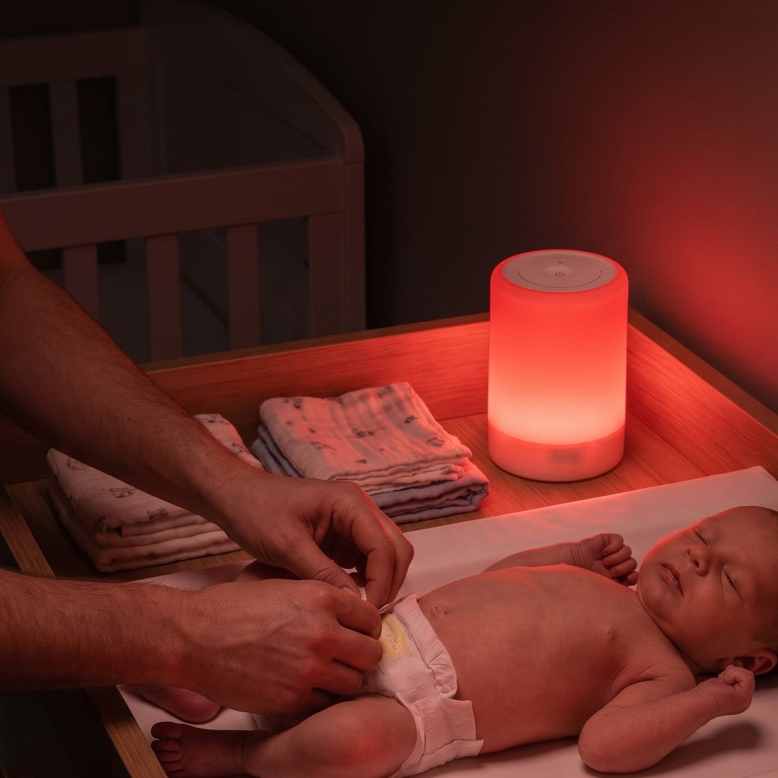 A night nappy change by LYSA's red light