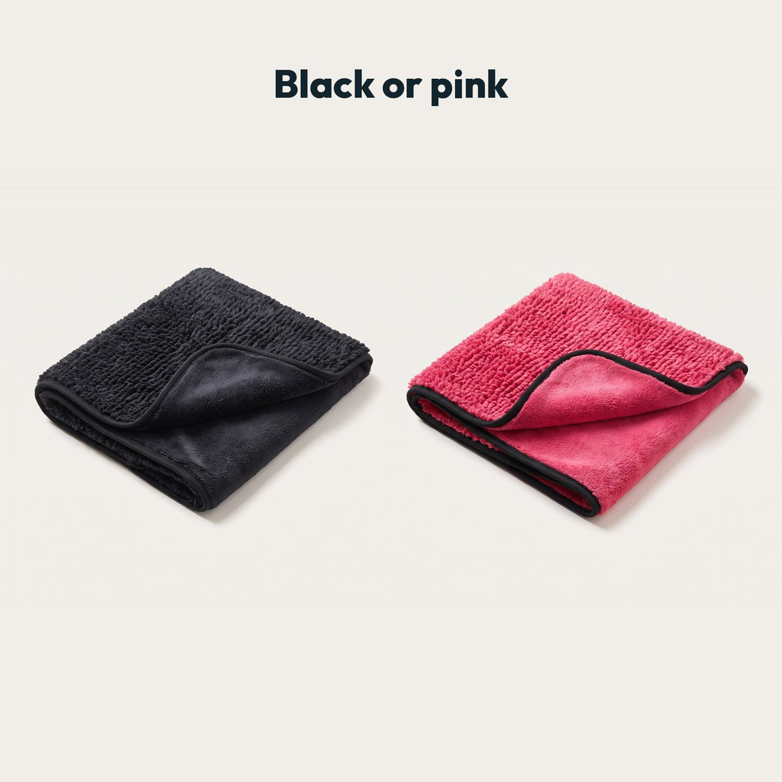 PUTSA drying cloth in black and in pink