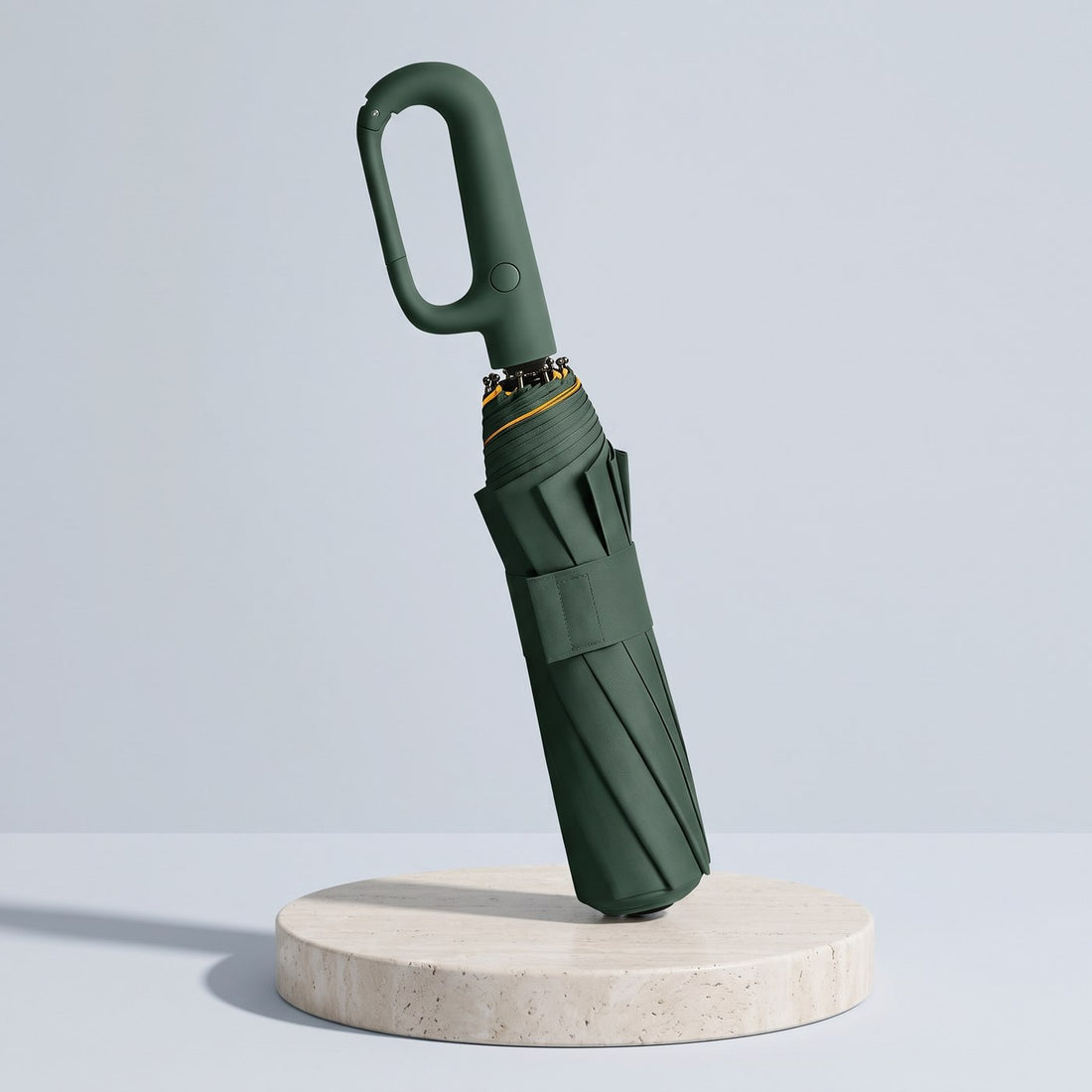 Green — REGNA storm umbrella with carabiner handle