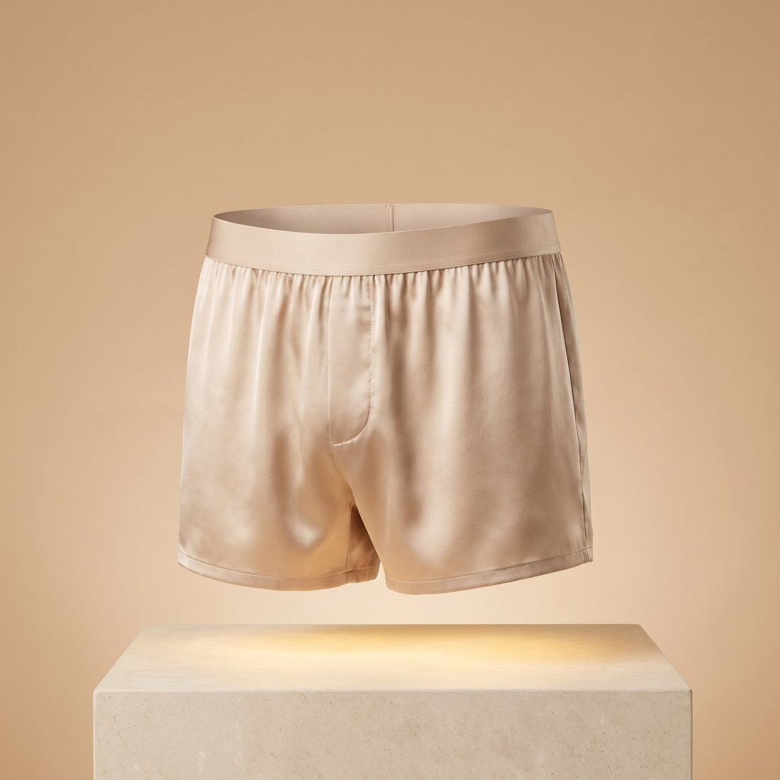 Beige SVALKA silk boxers