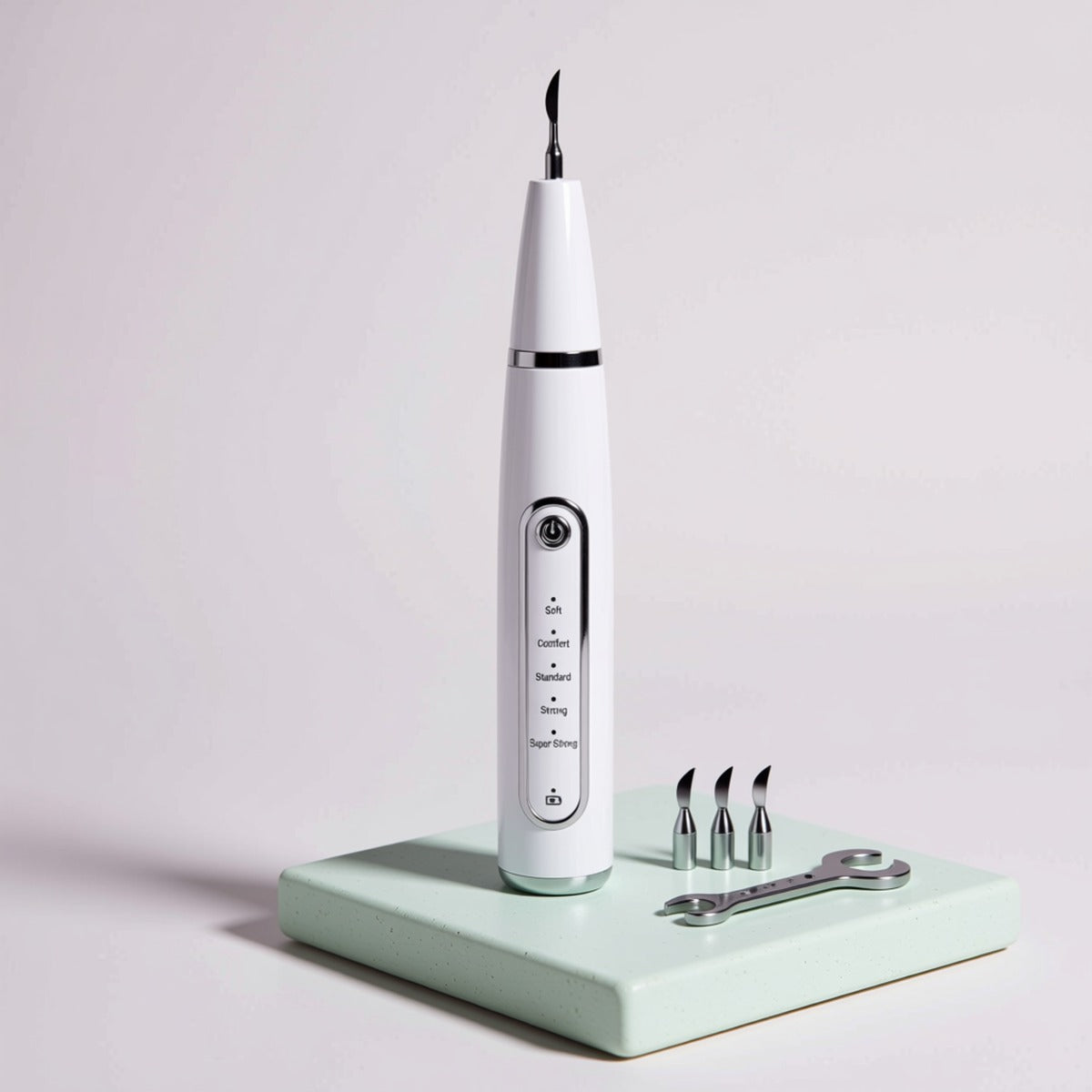TANDA Kit ultrasonic tartar remover for dogs in White with 3 spare scaler tips and wrench