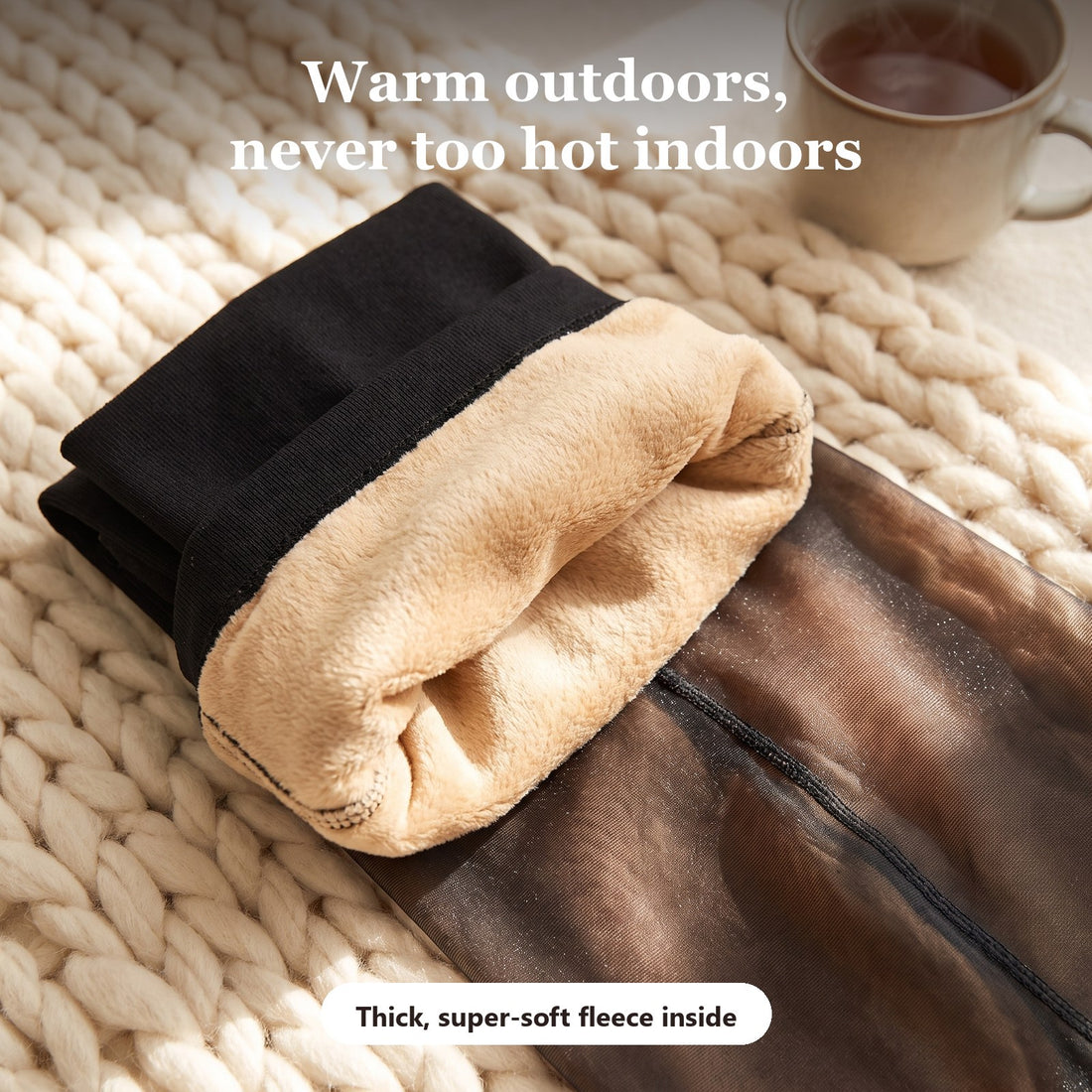 Soft fleece lining inside VINTRA tights