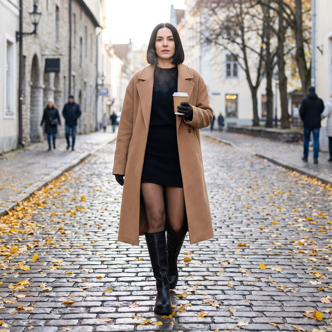 Autumn outfit with VINTRA fleece-lined tights