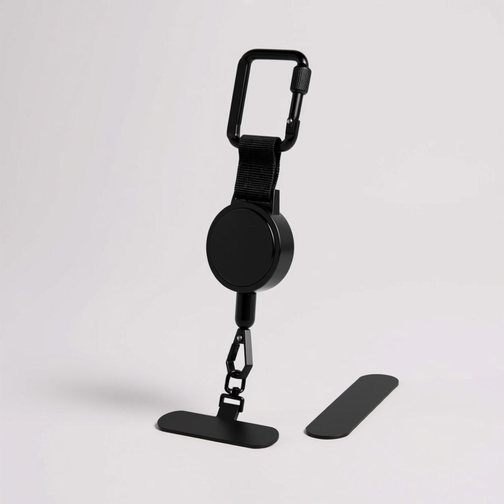 GREPA Pro retractable phone tether, Black
