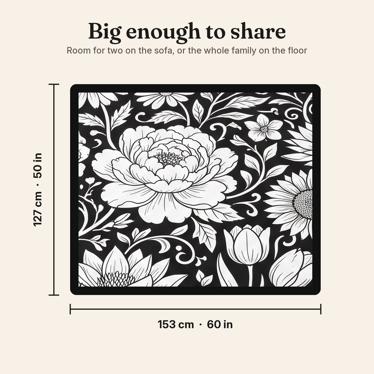 Size: 153 x 127 cm (60 x 50 in)