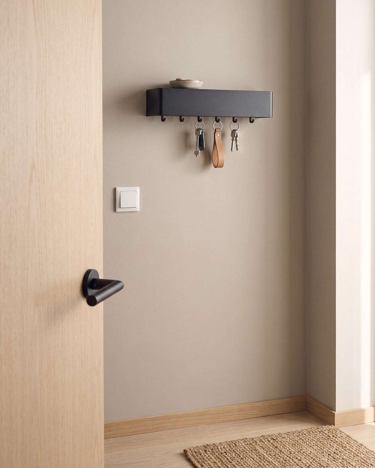 The Key Shelf beside a front door