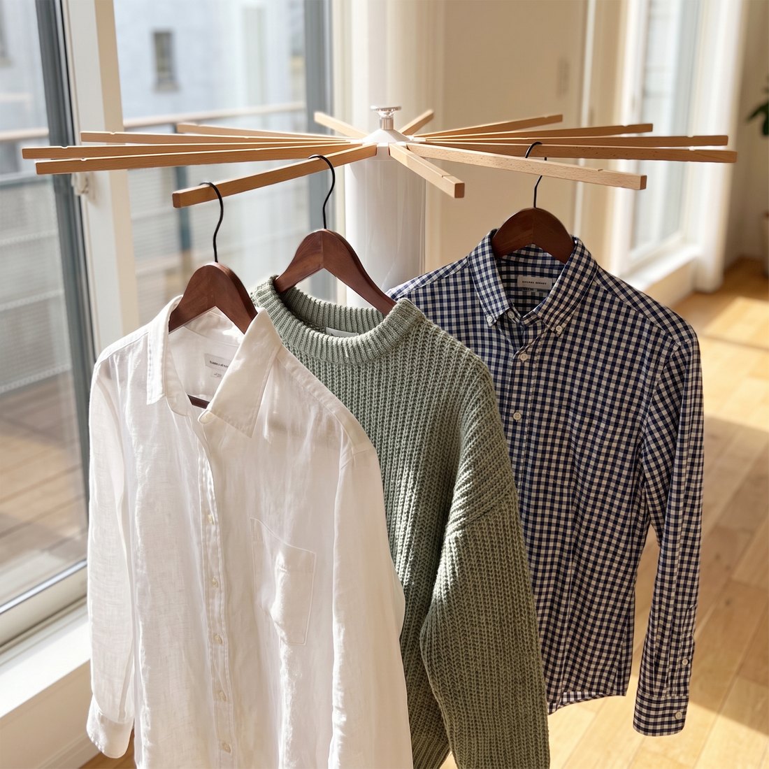 LUFTA with shirts on hangers
