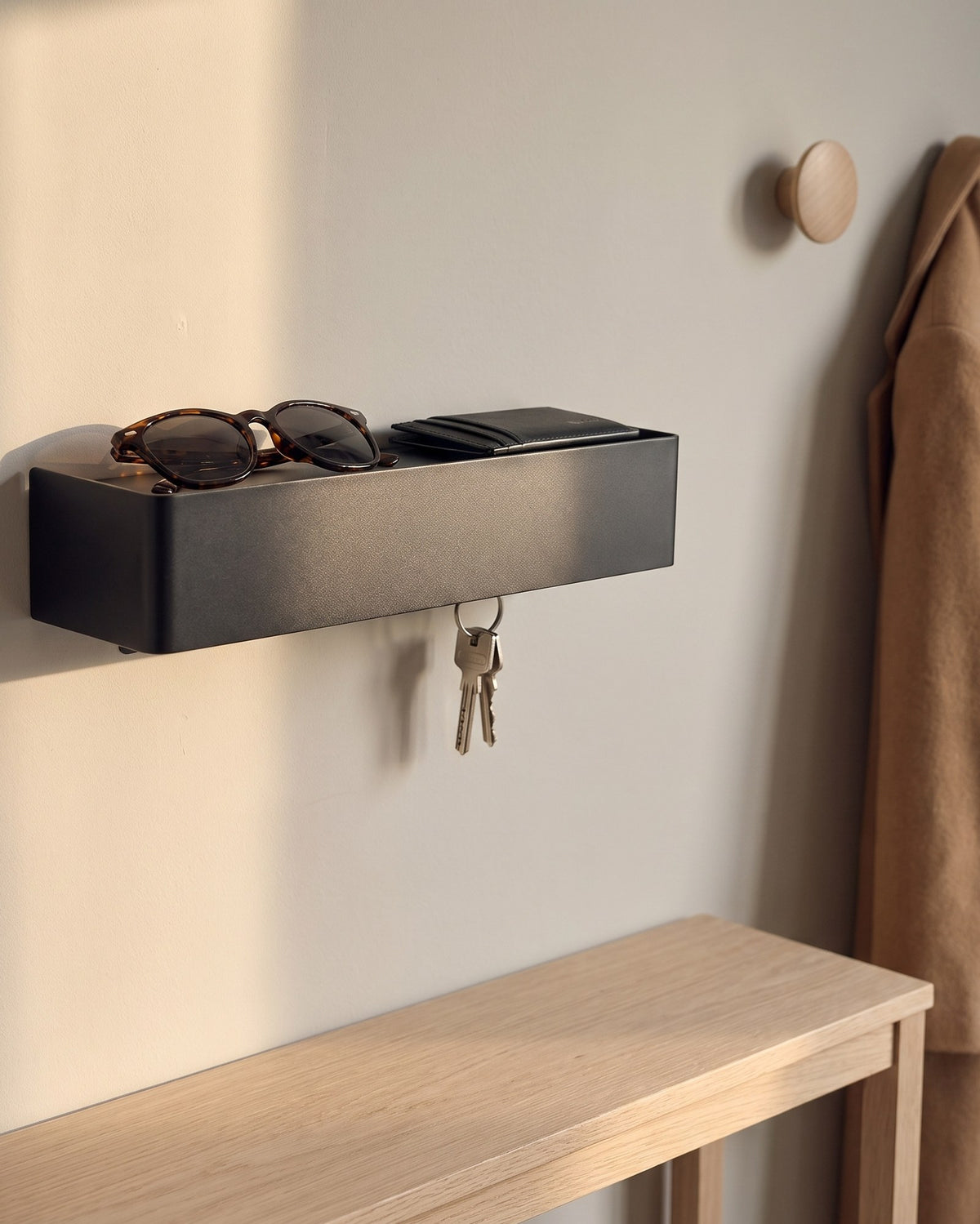 The Key Shelf above a hallway console