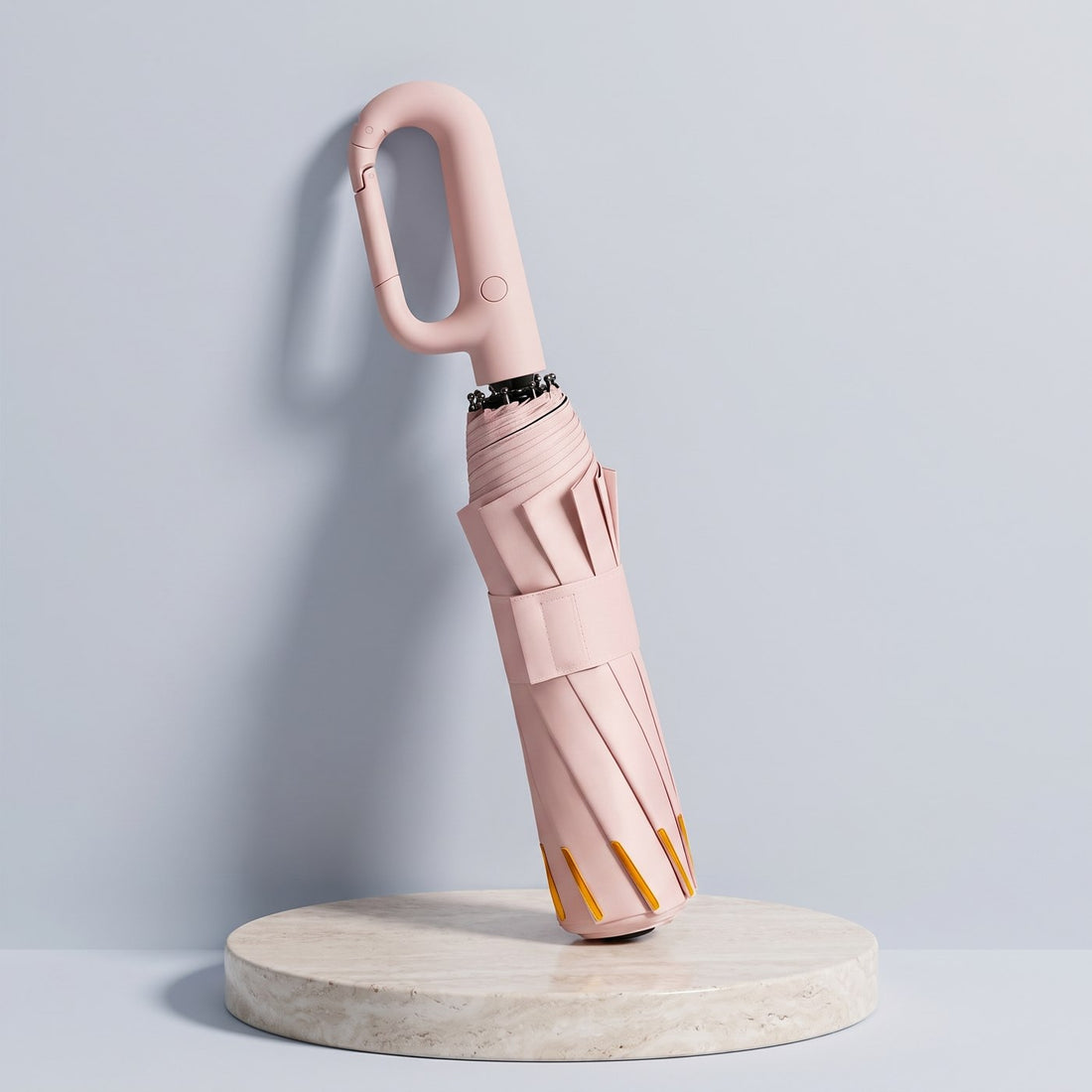 Pink — REGNA storm umbrella with carabiner handle