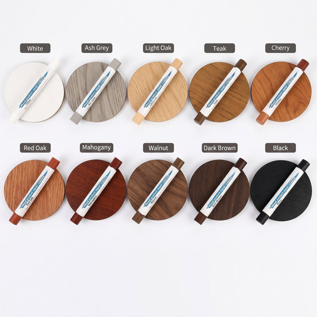 The 10 REPA shades from White to Black