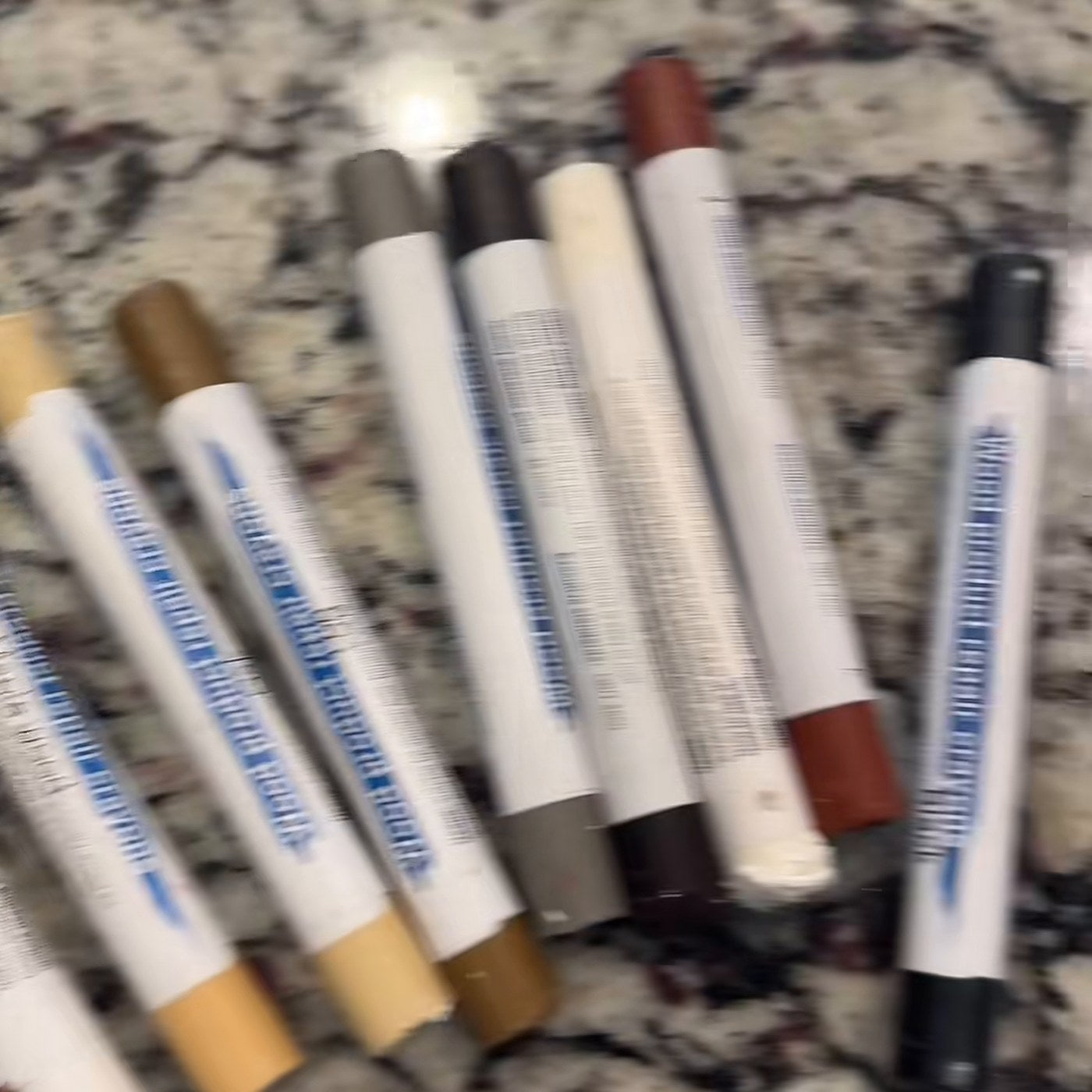 REPA wax sticks spread out on a worktop