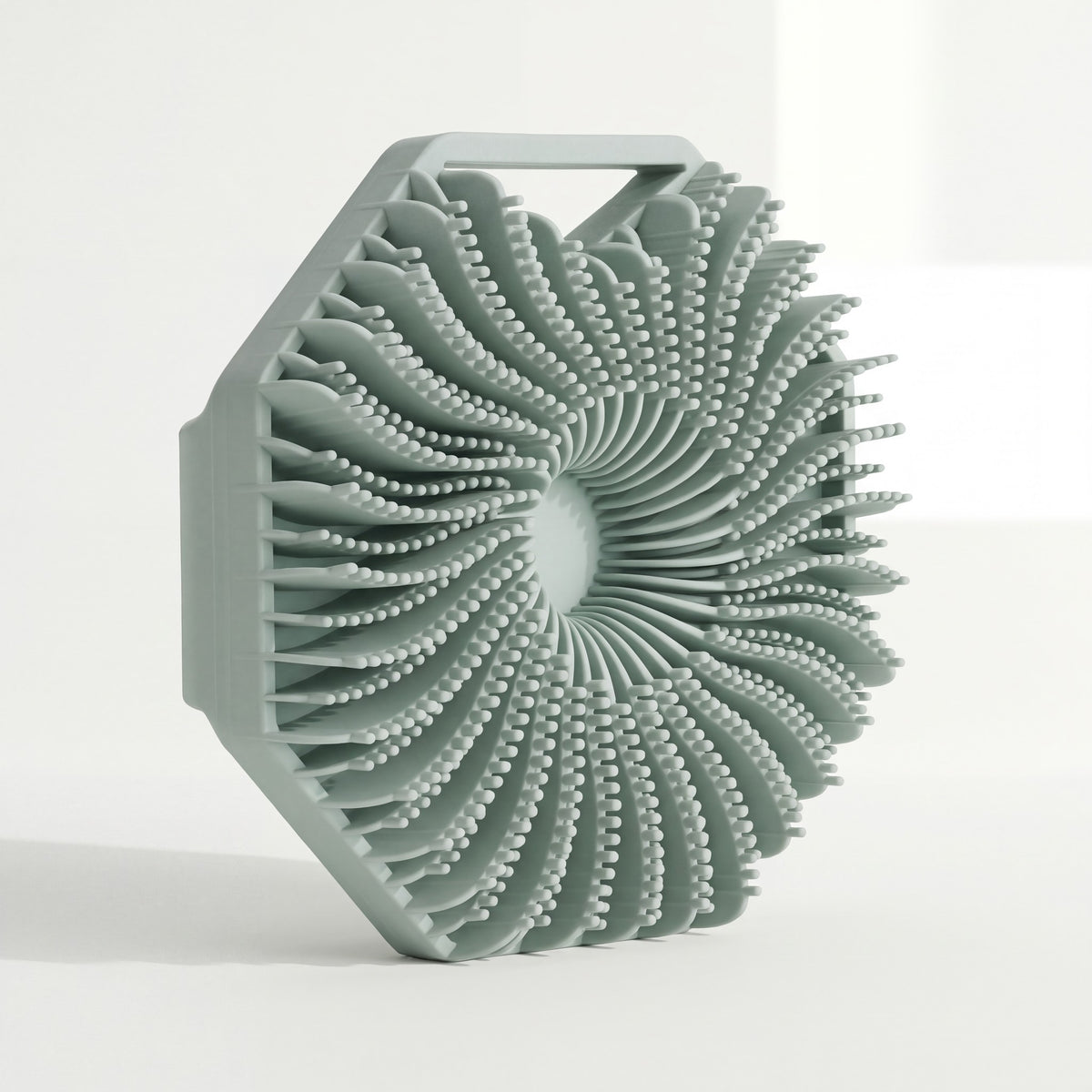 SKURA silicone body scrubber in mint