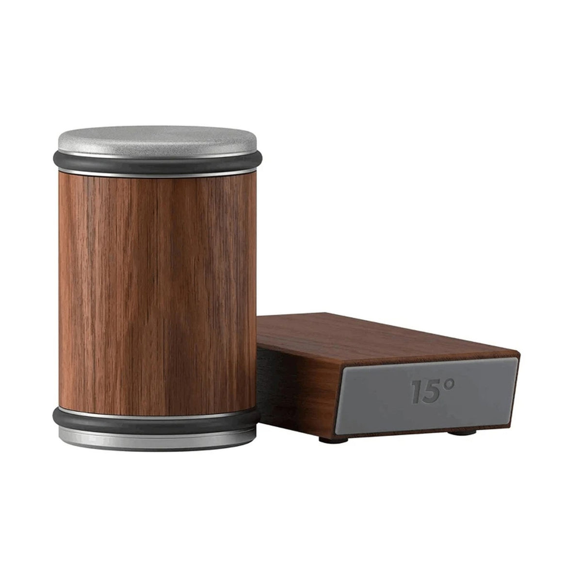 SLIPA PRO rolling knife sharpener with walnut roller and 15/20 degree magnetic angle block