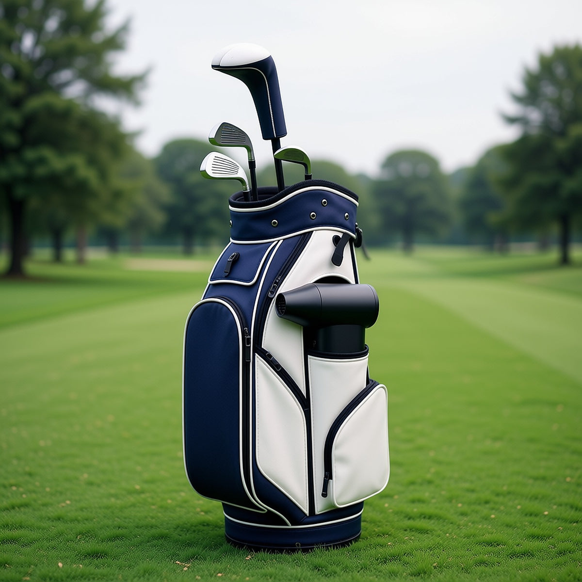 SVEVA Air Pro in the side pocket of a golf bag