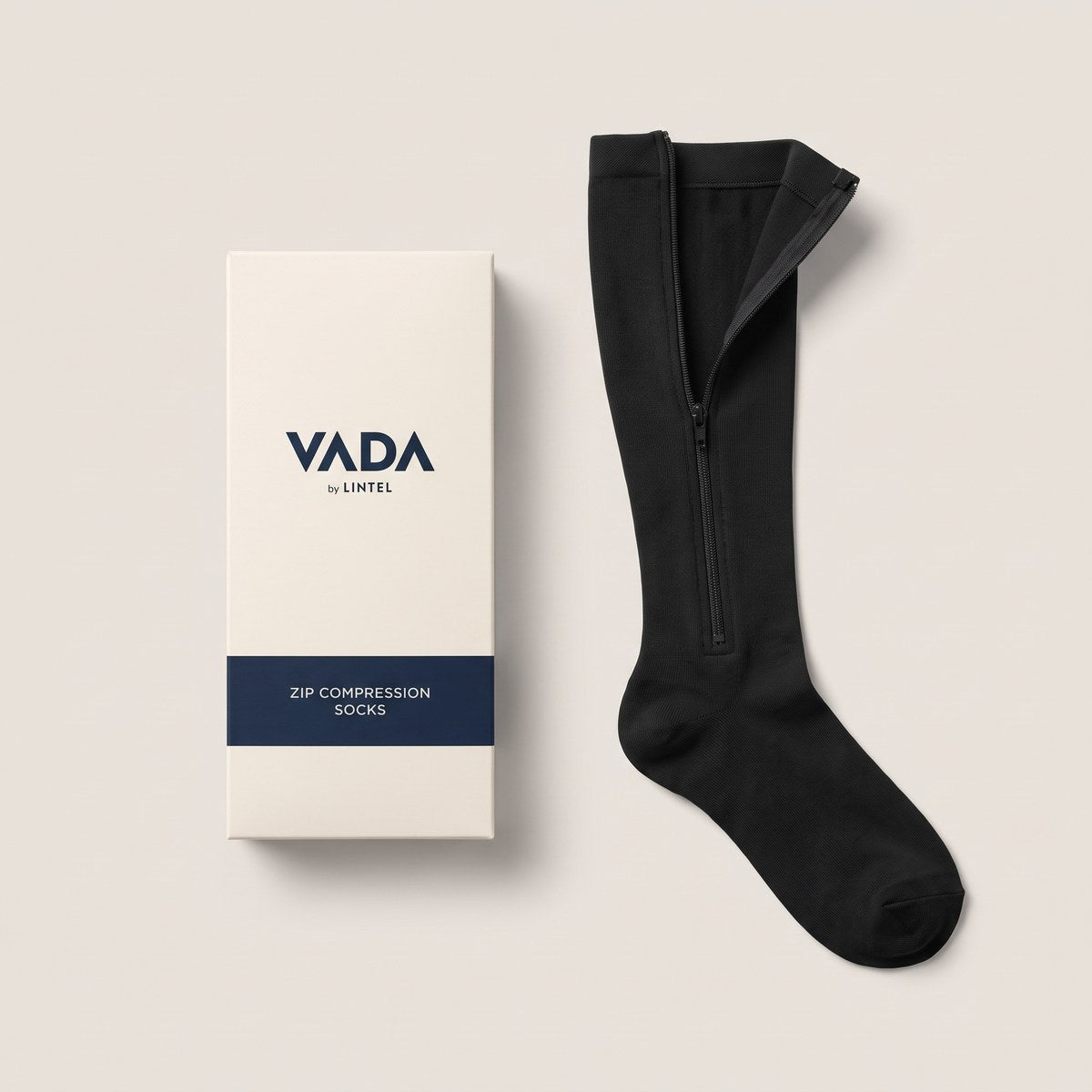 VADA zip compression sock and box