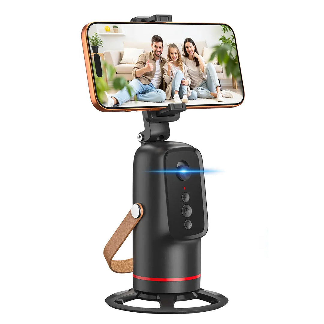 The VIRA auto-tracking phone mount with its removable tripod base